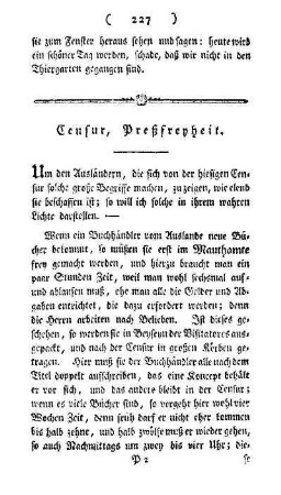 Censur, Preßfreyheit