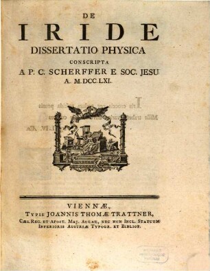 De Iride : Dissertatio Physica Conscripta