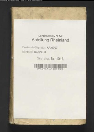 Verhandlungen es Landtags 1760 Februar-April zu Bonn (mit Verzeichnis der Einberufenen)
