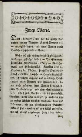 Zwey Worte.