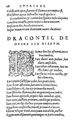 Dracontii, De opere sex dierum