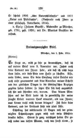 Dreiundzwanzigster Brief.