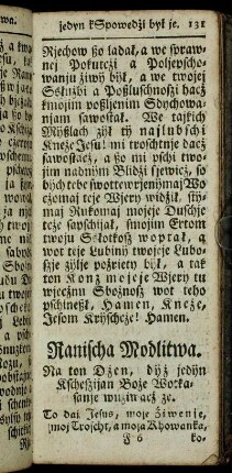Ranischa Modlitwa. - Wecjorna Modlitwa,[...]
