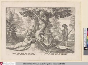 [Merkur verwandelt Battus in einen Stein; Battus Changed into a Stone; Mercurius en Battus]