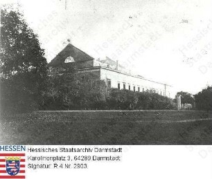 Darmstadt, Hoftheater / Ansicht des ausgebrannten Theaters nach dem Brand vom 24. Oktober 1871