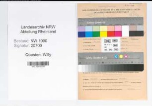 Entnazifizierung Willy Quasten, geb. 20.07.1910 (Kaufm.Angest.)