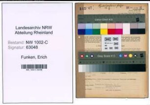 Entnazifizierung Erich Funken, geb. 24.11.1904 (Buchhalter)