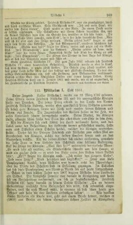112. Wilhelm I. Seit 1861
