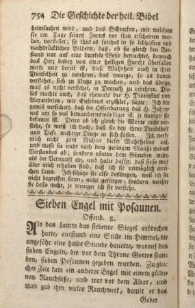 Sieben Engel mit Posaunen. Offenb. 8.