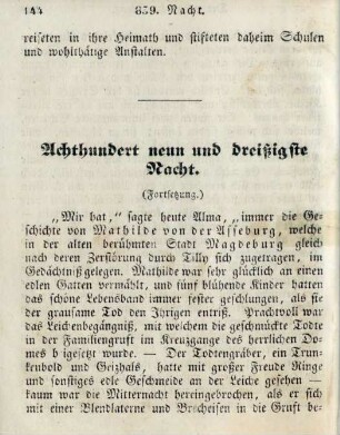 Achthundert neun und dreißigste Nacht