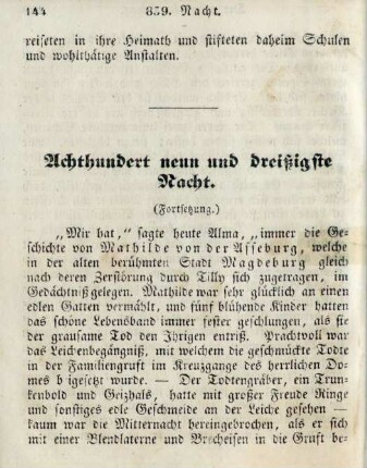 Achthundert neun und dreißigste Nacht