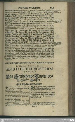 Das Sechzehende Capitel des Buchs der Weisheit