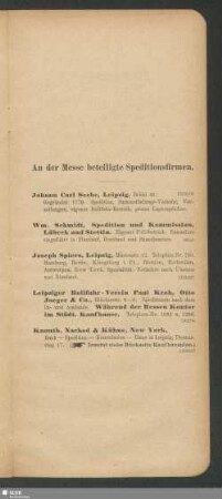 An der Messe beteiligte Speditionsfirmen