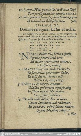 Psalmus XC. Domine refugium factus es nobis