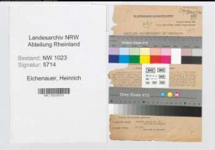 Entnazifizierung Heinrich Eichenauer , geb. 03.11.1888 (Beamter)