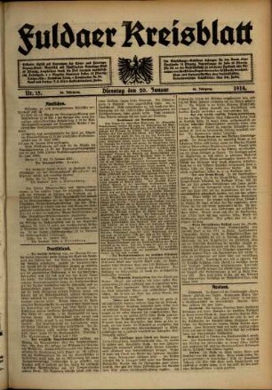 Ausgabe vom Dienstag, den 20. Januar 1914.