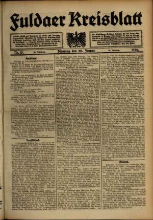 Ausgabe vom Dienstag, den 20. Januar 1914.