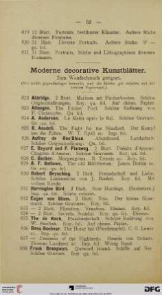 Moderne decorative Kunstblätter (Nr. 822-956)