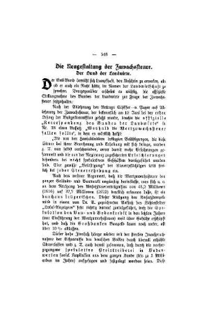 Die neugestaltung der Zuwachssteuer