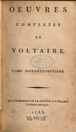 Oeuvres complètes, 67