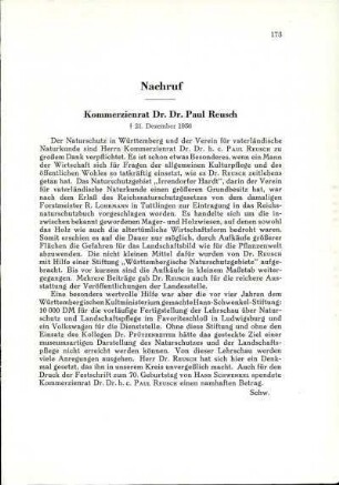 Kommerzienrat Dr. Dr. Paul Reusch