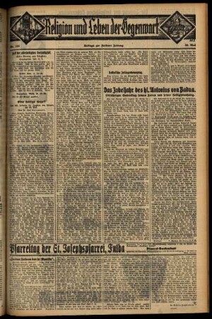 Dritte Ausgabe vom Freitag, den 29. Mai 1931.
