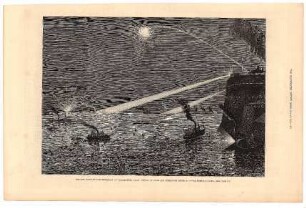 Torpedo Warfare Demonstration at Portsmouth: Night Attack on Boom and Submarine Mines by Naval Torpedo-Boats