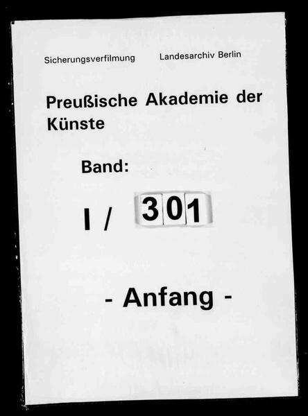 Deutsche Akademie der Dichtung | Digitalisierung: Archiv der Akademie der Künste