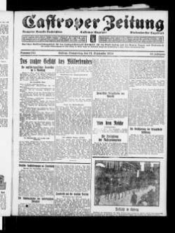 Castroper Zeitung : Rauxeler Neueste Nachrichten : Castroper Anzeiger : Bladenhorster Tageblatt : amtliches Veröffentlichungsblatt für den Landgerichtsbezirk Dortmund, für die Stadt Castrop und die Aemter Rauxel und Bladenhorst