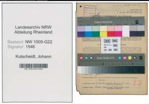 Entnazifizierung Johann Kutscheidt , geb. 30.08.1896 (Baustoffhaendler)