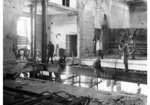 Museums für Islamische Kunst im Pergamonmuseum, Bauarbeiten am zerstörten Mschatta-Saal