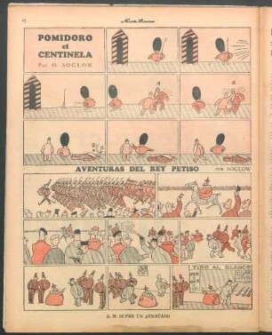 Aventuras del rey petiso [Cómic] : S. M. sufre un atentado