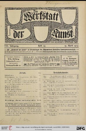 Heft 29 (19. April 1909)