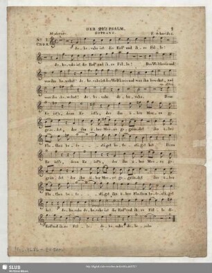 Der XXIV Psalm nach Herders Uebersetzung : 72tes Werk