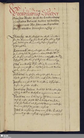 S. 707-710. Vocabularius Etzlicher Bömischen Vocabel.