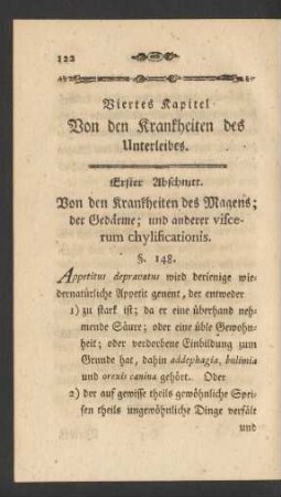 Viertes Kapitel. Von den Krankheiten des Unterleibes