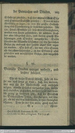 §. 29. Brittische Druiden weniger verderbt, und leichter bekehret