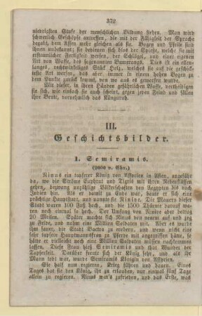 III. Geschichtsbilder