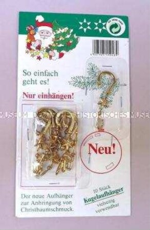 Christbaumschmuck: Kugelaufhänger, in Originalverpackung