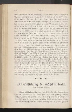 Die Entschtehung der indischen Kaste