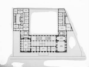 Grundriss des Obergeschosses der Deutschen Botschaft in Washington