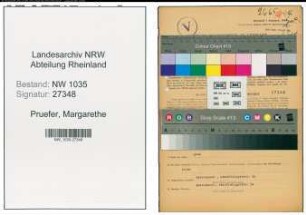 Entnazifizierung Margarethe Pruefer , geb. 29.11.1901 (Kindergaertnerin)