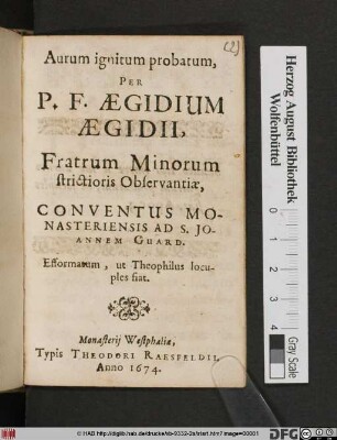 Aurum ignitum probatum