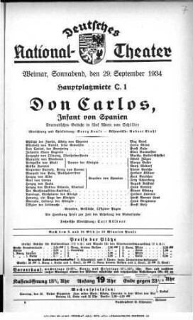 Don Carlos, Infant von Spanien