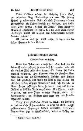Sechsunddreißigstes Kapitel. Mendelssohn und Lessing