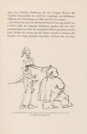 45. Ein Hofmeister erklärt einem Junker einen außerhalb der Zeichnung befindlichen Gegenstand