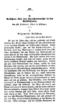 Ansichten über den Sprachunterricht in den Volksschulen