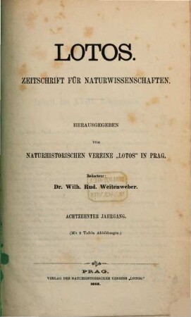Lotos : naturwiss. Zeitschr., 18. 1868
