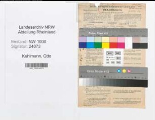 Entnazifizierung Otto Kuhlmann, geb. 30.09.1904 (Finanzbeamter)