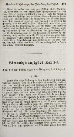 Vierundzwanzigstes Kapitel. Von den Erscheinungen der Beugung des Lichtes.